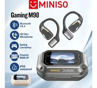 [AI Traductor] MINISO M98 auriculares inalámbricos OWS deportes auriculares Bluetooth auriculares para juegos ASMR APP traducción auriculares IPX5 AI-black