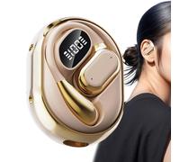 Ai Translation Earbuds - Real Time Translator Earphones for Travel Work | Wireless Bluetooths Hook Design with Noise Reduction Mike, Smart Speech Recognition Headset, 4.3x3.5x1.1cm Black White Brown