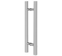 AIAMEWYT Manija de Puerta de Acero Inoxidable, manija Moderna en Forma de H, manija Rectangular para Puerta de Vidrio, Puerta de Granero, Barra de Entrada para Empujar y Tirar.