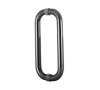AIAMEWYT Manijas comerciales de Doble Cara para Puertas de Vidrio, Resistentes, fáciles de Instalar, con Barra de Empuje y manija para Puertas de Salida (Negro, 63 cm (24 3/4"))