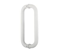 AIAMEWYT Manijas comerciales de Doble Cara para Puertas de Vidrio, Resistentes, fáciles de Instalar, con Barra de Empuje y manija para Puertas de Salida (Blancas, 53 cm (20 7/8")