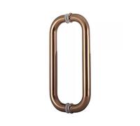 AIAMEWYT Manijas comerciales de Doble Cara para Puertas de Vidrio, Resistentes, fáciles de Instalar, con Barra de Empuje y manija para Puertas de Salida (Oro Rosa, 73 cm (28 3/4"))