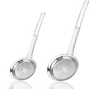 Aiareozy 2 piezas 10/12cm Espumaderas de Cocina, Espumadera Acero Inoxidable, Espumadera Araña, Colador de Alimentos para Cocina, para Freír Pastas Espaguetis y Fideos, Evitar Salpicaduras