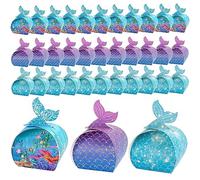 Aiareozy 30 Piezas Cajas de Caramelos, Cajas de Regalo Sirena, Cajitas Regalo Pequeñas, Mini Cajitas Regalo, para Fiesta, Regalos, Celebración, Boda