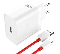 AIAUXAI 45W Cargador con Cable USB C 1M para OnePlus Nord CE 2 N100 N300