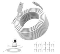 AIAUXAI - Cable de 10 m, micro USB, para cámara de seguridad para EZVIZ, color blanco