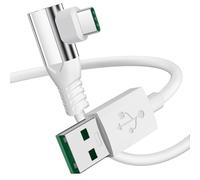 AIAUXAI Cable USB C para OnePlus 15 13 Nord CE5 Pad, Carga Rápida para Super-Vooc, 1,8M 6A 80W Cable USB Tipo C Acodado 90°para OPPO Find X9 X8 N6 Reno 15 14 12 A5 A6, para Realme 16 14 Pro P3 C71 C85