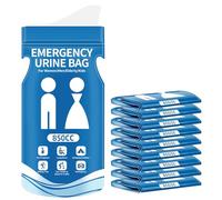 AIBAOBAO 10 Piezas Bolsas de Orina Desechables, Bolsas de Emergencia para Orinar, Bolsa de Vómito de Urinario Portatil Hombre Mujer Niños, WC Portatil para Acampar, Viajar, Atasco de Tráfico