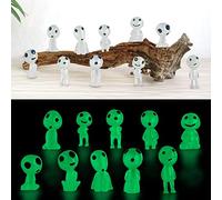 AIBAOBAO 10 Piezas Diferentes Accesorios de jardín de Hadas, Brillan en la Oscuridad, Elfos de árbol, decoración, Miniatura Mononoke Elfos de árbol Luminosos, jardinería, decoración de macetas