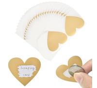 AIBAOBAO 50Pcs Pegatinas Rasca y Gana CorazóN, Tarjeta Rasca Etiqueta Pegatina 7 * 8cm, Scratch Sticker Para Cuenta Diy, Cubierta De Tarjeta Para Rascar, Postal, Texto, Carta Sorpresa