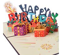 AIBAOBAO Tarjeta Felicitacion Cumpleaños 3D, Pop-up Tarjetas Cumpleaños con Happy Birthday Caja, Creativa Emergente para Familia, Niño, San Valentín, Amigo, Novias, Aniversario, Día de la Madre