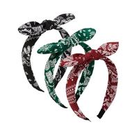 AIBFRID Diademas con lazo para mujeres y niñas, estilo bohemio, para el cabello, antideslizantes, lindas cintas anudadas, lazos de cachemira, bandanas para el pelo, diademas con nudo superior, 3