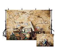 AIBIIN 2,1x1,5m Telón de Fondo para fotografía de niño, Mapa del Mundo Aventura Fondo de avión, Baby Shower, Fiesta cumpleaños decoración Pasteles, Suministros para Estudio fotográfico recién Nacido