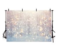 AIBIIN 7x5 pies Telón de Fondo Blanco para Navidad, con Purpurina, Escena de Nieve, Copos de Nieve, Fondo de fotografía, Baby Shower, Fiesta de cumpleaños, decoración de Pancarta de Cabina de Fotos