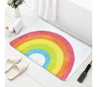 AIBIIN Alfombras de Baño Arcoiris 50x80cm Alfombra de Baño Microfibra Antideslizante Alfombras de Baño para Ducha Lavables a Máquina Decoración Antideslizante para el hogar