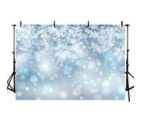 AIBIIN Telón de fondo de fotografía de copos de nieve de invierno con purpurina, fondo de caída de nieve, Año Nuevo, fiesta de cumpleaños, pancarta de decoración de baby shower, retrato de cabina de