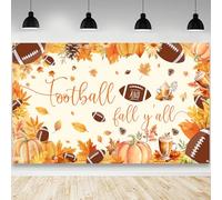 AIBIIN Telón de fondo de fútbol de otoño y otoño, fondo fotográfico de rugby, día de juego, Acción de Gracias, otoño, fútbol, fiesta de cumpleaños, decoración de cabina de fotos, accesorios de 70.8 x