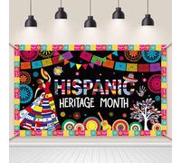AIBIIN Telón de fondo del mes de la herencia hispana, pancarta del mes de la herencia hispana, pancarta latinoamericana, decoración de aula española, decoración del mes de la herencia hispana,