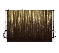 AIBIIN Telón de fondo dorado brillante de 7 x 5 pies para fotografía, lentejuelas bokeh doradas, cumpleaños, boda, despedida de soltera, pancarta de Año Nuevo, fiesta, estudio de sesión