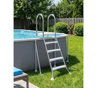 AIBOTY Escalera De Piscina De Lujo De 135CM/53 Escalera para Piscina Elevada Al Aire Libre, Capacidad Máxima De Carga 550 LB, Escalera De 4 Peldaños De Doble Cara Antideslizante para Piscinas,135cm