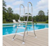 AIBOTY Escalera De Piscina De Lujo De 52", Escalera para Piscina Elevada Al Aire Libre, Capacidad Máxima De Carga 550 LB, Escalera De 4 Peldaños De Doble Cara Antideslizante para Piscinas,110cm