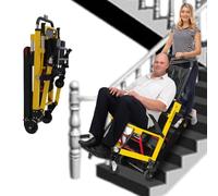 AIBOTY Silla de Ruedas eléctrica de Escalera de Escalada Elevador de escaleras eléctrico automático Plegable para Subir y Bajar escaleras, Ideal para discapacitados y Ancianos