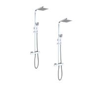 Aica 2 columnas de ducha termostáticos con columna ajustable