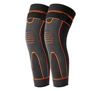 AICAO - Calcetines reguladores de sistemas nerviosos para rodillas con soporte térmico a base de hierbas, mangas antideslizantes para alivio de la fatiga de las piernas, acupresión, color naranja, 1 L