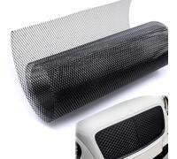 AICARS Malla metálica para parrilla de coche, 101 x 33 cm, lámina de metal expandida de aleación de aluminio pintada en negro con agujero rómbico de 6 x 12 mm
