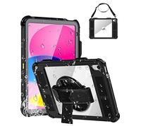 AICase - Funda impermeable para iPad de 10° Generación 2022 de 10.9 pulgadas, protección subacuática a prueba de golpes con protección integral de 360°, funda para iPad de 10° Gen con correa y soporte