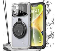 AICase Funda Impermeable para iPhone 14, Funda de Buceo con Pantalla táctil subacuática, Protector de Pantalla Integrado para Ducha, Bicicleta, Playa, Snorkel