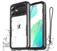 AICase Funda Impermeable para iPhone 16 (6,1") con MagSafe, Resistente a la Nieve, al Polvo y a los Golpes, Certificado IP68, Totalmente Impermeable bajo el Agua