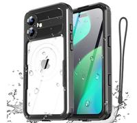 AICase Funda Impermeable para iPhone 16 Plus (6,7") con MagSafe, Resistente a la Nieve, al Polvo y a los Golpes, Certificado IP68, Totalmente Impermeable bajo el Agua