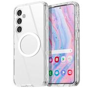 AICase Funda transparente para Samsung Galaxy S25 [compatible con MagSafe] Protección Heavy Duty contra caídas, resistente antigolpes, antipolvo, 3 capas, protección militar resistente y duradera