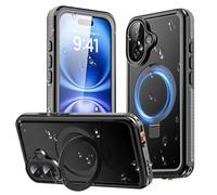 AICase Magsafe - Funda magnética para iPhone 16, impermeable, soporte invisible y protector de pantalla, IP68 bajo el agua, a prueba de caídas, a prueba de polvo, 360 pulgadas, a prueba de golpes,