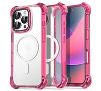 AICase Neon Hot Pink Bounce Case para iPhone 16 Pro Compatible con MagSafe, Magnético Lindo Chica Mujer Chica A Prueba de Golpes Protector Imán Magnético Estuche Rígido Seguro para Teléfono