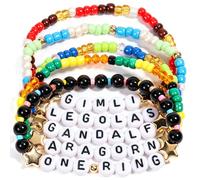 AICase Pulseras de la amistad de Lord of the Rings Merch 5 pulseras