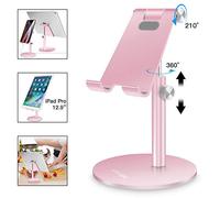 AICase Soporte Universal Ajustable de Aluminio para Tablet/teléfono, para iPad 2018 Pro 10.5/9.7/12.9, Air Mini 2 3 4, Samsung Tab, Otros teléfonos Inteligentes y tabletas (4-12.9 Pulgadas), Oro Rosa
