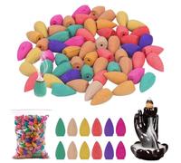 Aicharynic 300 Conos de Incienso, Multicolor, Frutas Mixtas, 15 x 28 mm, 300 Unidades