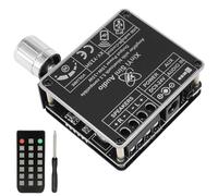 Aicharynic Amplificador Bluetooth: HiFi Estéreo, Amplificador de Audio de 2 Canales 2X50W, Mini Placa Amplificadora Digital Con Control Remoto Para Cine En Casa Y Altavoces DIY (Negro)