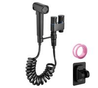 Aicharynic Bidet Handbrause für Toilette: Sprühkopf Edelstahl Bidet Handbrause mit 1-in-2-out-Doppelsteuervaltil, Wandmontage BIdet HandBrause Set, BiDet HandBrause für WC, für Badezimmer und Balkon