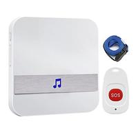 Aicharynic Botón llamada emergencia para personas mayores con pulsera llamada emergencia para personas mayores, monitor bebé para personas mayores llamadas domésticas, funciona con llamada enfermería