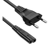 Aicharynic Cable de alimentación de 2 pines, cable de alimentación de 3 m con enchufe europeo para JBL Partybox, TV, radio, TV Blu-Ray, altavoz Bluetooth, lámpara de escritorio (negro)