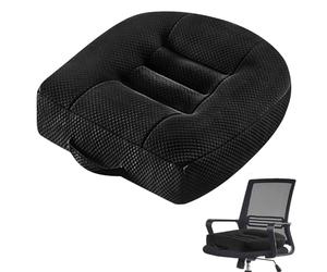 Aicharynic Cojín elevador de asiento para automóvil: 40x40cm, ergonómico,ortopédico, cojín para coche, silla de oficina, cojín para silla de ruedas o asiento elevador para adultos, cojín extra ancho