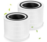 Aicharynic Core 200S - Juego de 2 filtros de repuesto H13 True HEPA, color blanco, filtro de 3 niveles para purificador de aire con carbón activo y nailon para Levoit Core 200S (blanco)