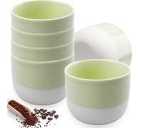 Aicharynic Juego de 6 Tazas de Cerámica de 150 ml, Tazas de Espresso de Cerámica, Tazas de Café para Cafetera, para Café Expreso, Moca, Té