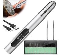 Aicharynic Lápiz de grabado eléctrico:kit de herramientas de grabado recargable,mini herramienta de grabado con accesorios de grabado,lápiz de grabado para manualidades,grabador giratorio