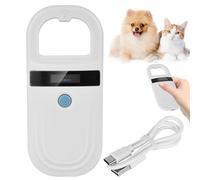 Aicharynic Lector de chips para mascotas,blanco,lector de microchip para perros/gato,lector de microchip para mascotas,escaneo de microchip para perros,escáner para mascotas