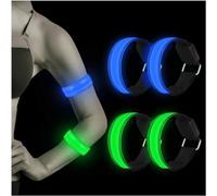 Aicharynic Pulsera LED, 4 unidades, reflectante, LED, pulsera de luz, luz nocturna para niños, luz de seguridad para correr, correr, senderismo, correr, deportes al aire libre