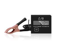 Aicharynic Tacómetro Digital Inductivo Pequeño - Velocímetro de Motor Impermeable Con Contador de Horas Para Motosierras, Cortadoras de Césped y Motocicletas